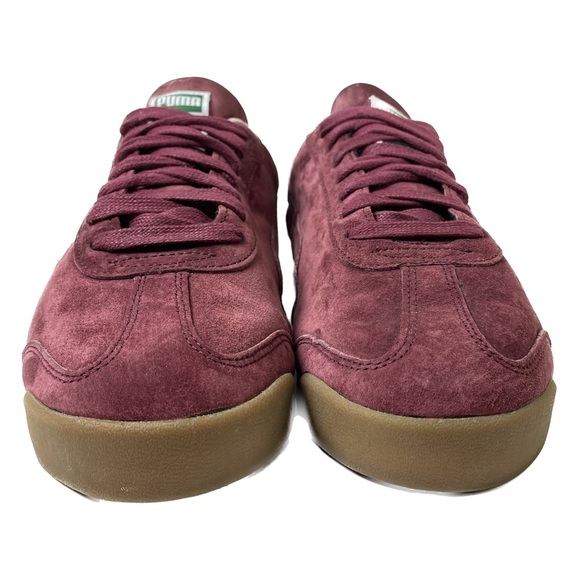 Puma 13 Roma Distressed Cabernet Deep Red Suede Sneaker Shoe 363286-02 - Picture 4 of 10